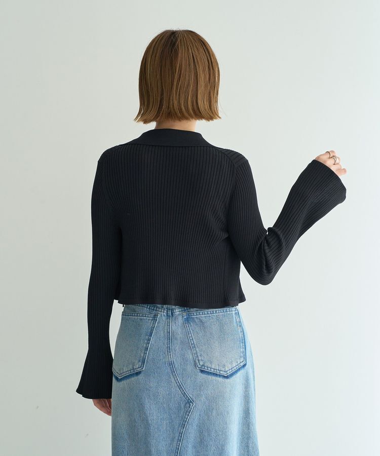 YECCA VECCA「【2点SET】キャミセット襟付きZIPカーディガン」|カーディガン|