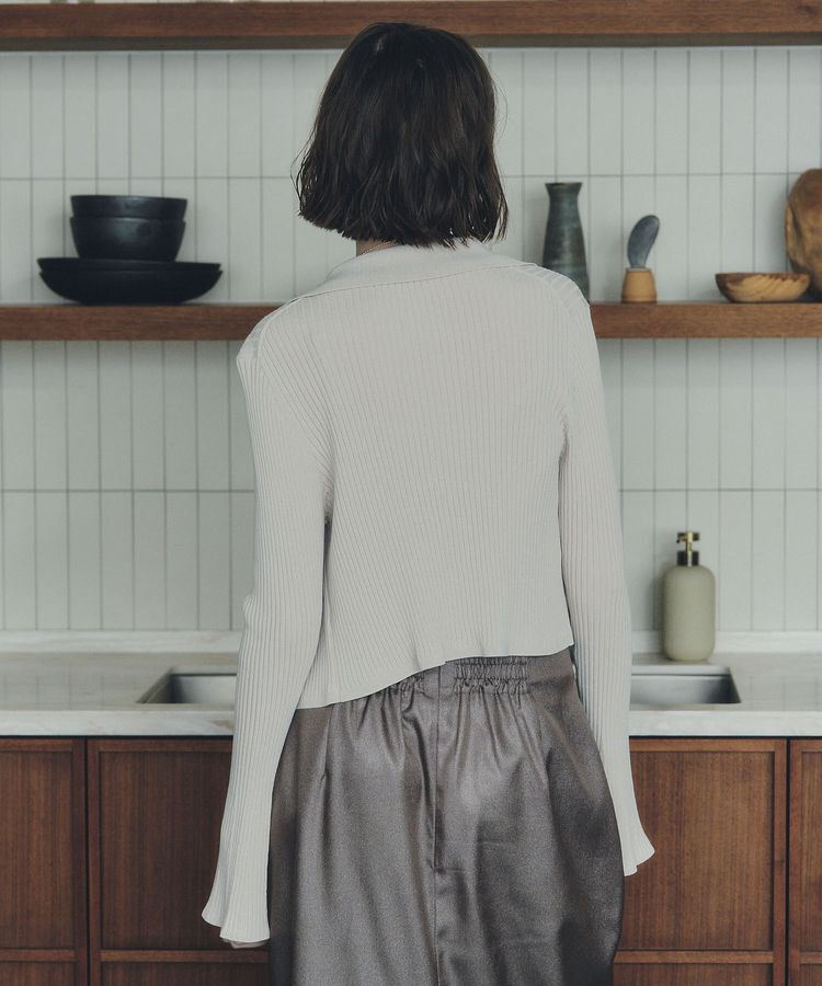 YECCA VECCA「【2点SET】キャミセット襟付きZIPカーディガン」|カーディガン|