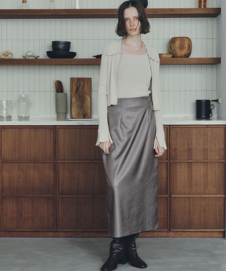 YECCA VECCA「【2点SET】キャミセット襟付きZIPカーディガン」|カーディガン|