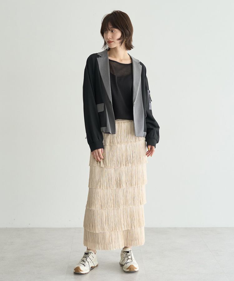 Editt by YECCA VECCA「フリンジロングスカート」|スカート|