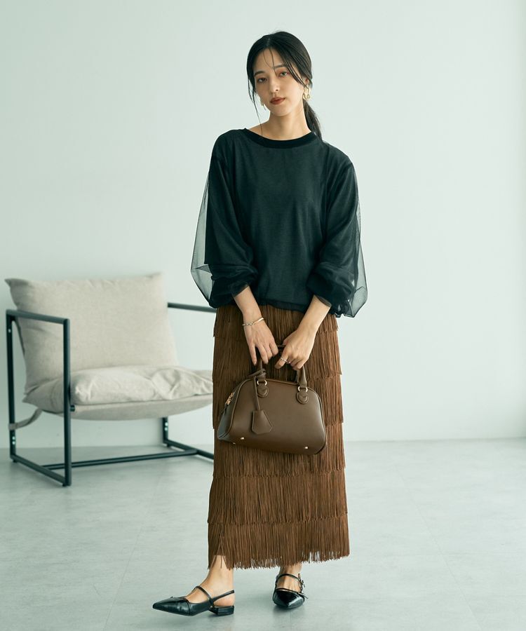 Editt by YECCA VECCA「フリンジロングスカート」|スカート|