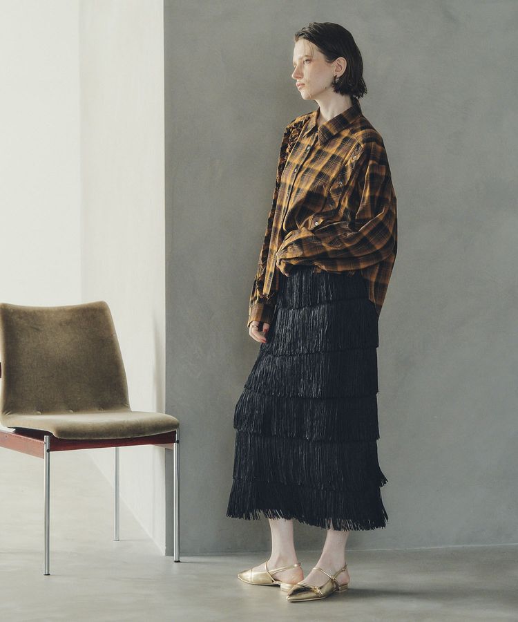 Editt by YECCA VECCA「フリンジロングスカート」|スカート|