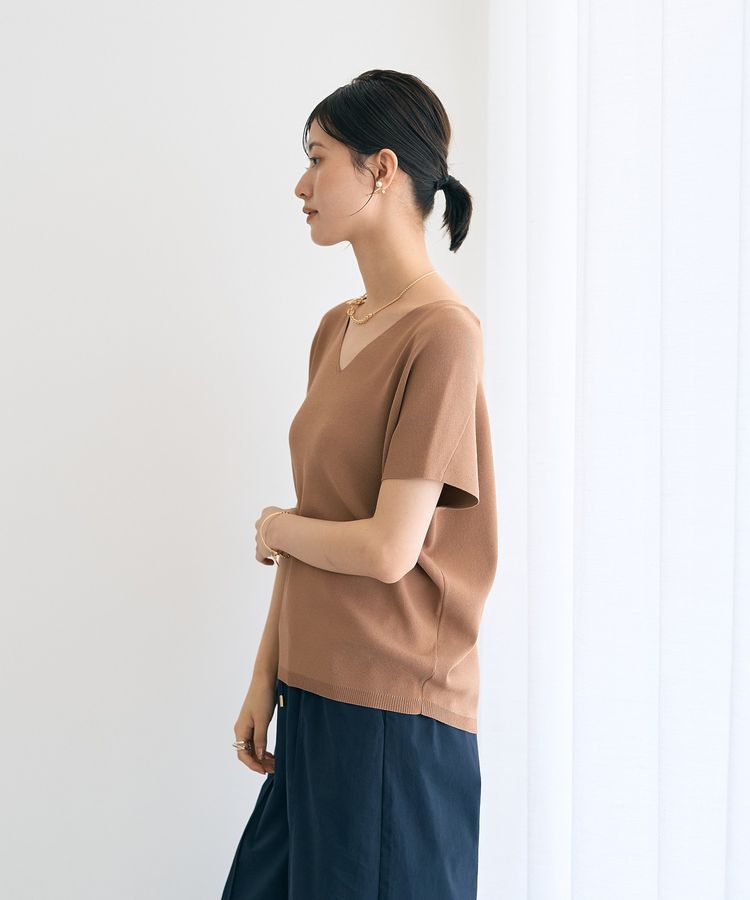 YECCA VECCA「Vネックドルマンニット」|ニット・セーター|