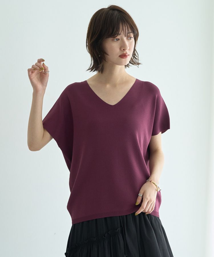 YECCA VECCA「Vネックドルマンニット」|ニット・セーター|
