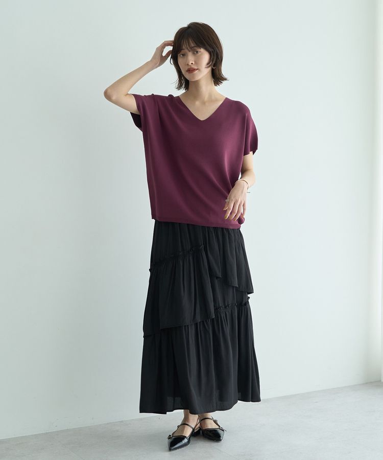 YECCA VECCA「Vネックドルマンニット」|ニット・セーター|