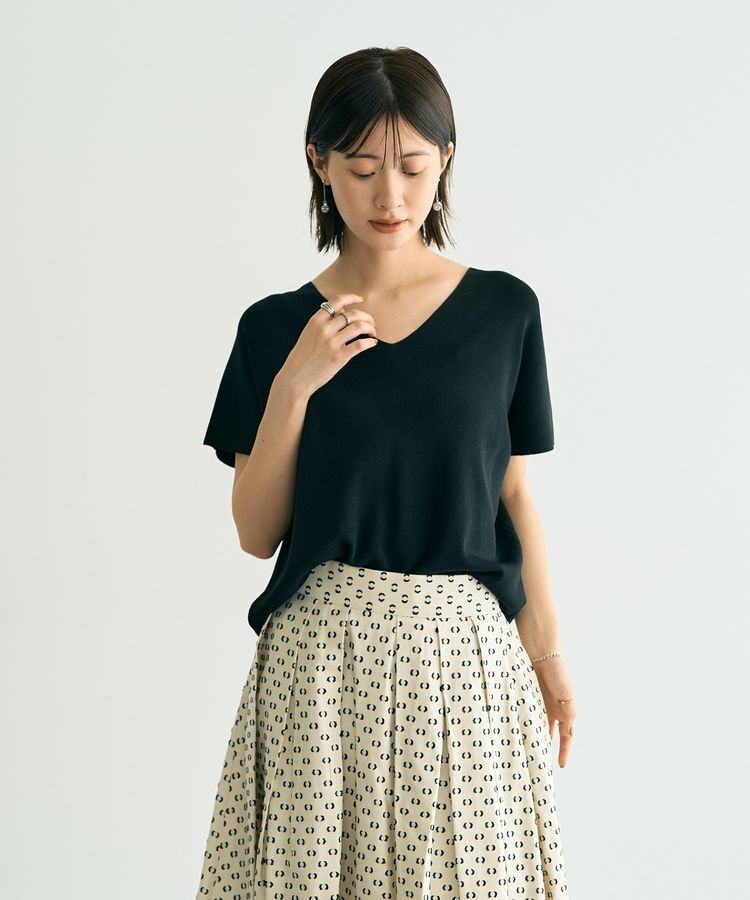 YECCA VECCA「Vネックドルマンニット」|ニット・セーター|