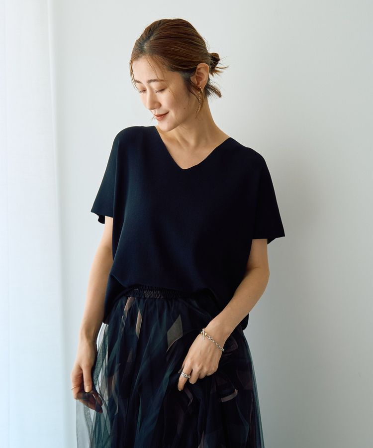 YECCA VECCA「Vネックドルマンニット」|ニット・セーター|