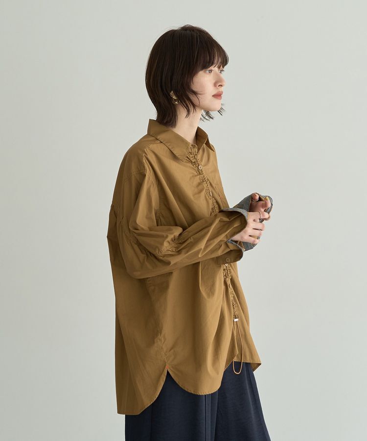 Editt by YECCA VECCA「ドロストデザインギャザーシャツ」|シャツ・ブラウス|