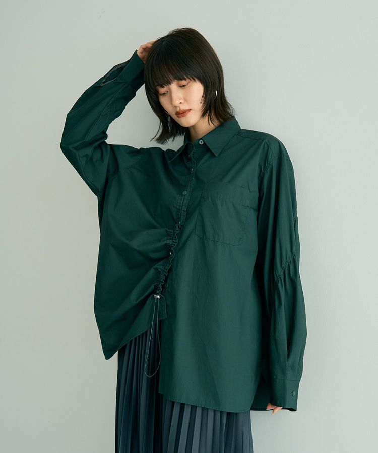 Editt by YECCA VECCA「ドロストデザインギャザーシャツ」|シャツ・ブラウス|