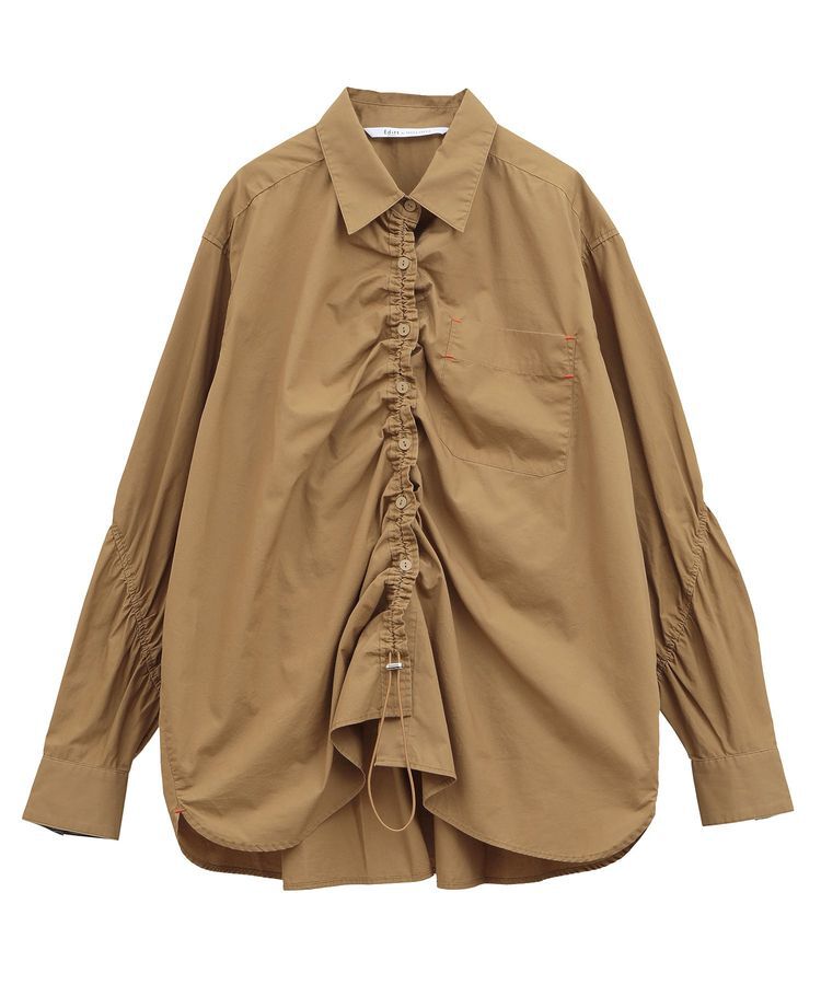 Editt by YECCA VECCA「ドロストデザインギャザーシャツ」|シャツ・ブラウス|