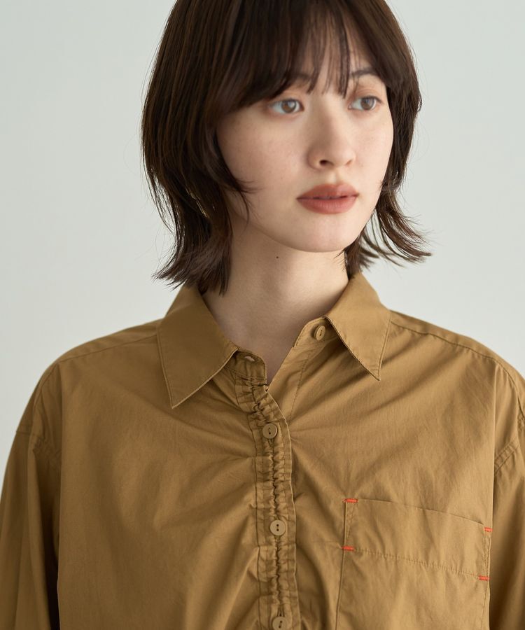 Editt by YECCA VECCA「ドロストデザインギャザーシャツ」|シャツ・ブラウス|