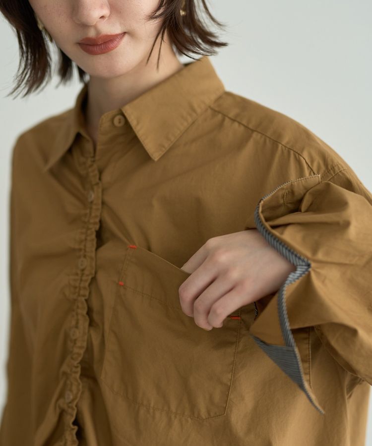 Editt by YECCA VECCA「ドロストデザインギャザーシャツ」|シャツ・ブラウス|