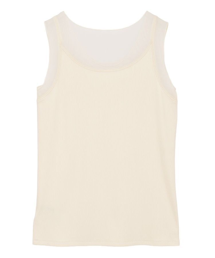 YECCA VECCA「チュールMIXリブインナー」|キャミソール|