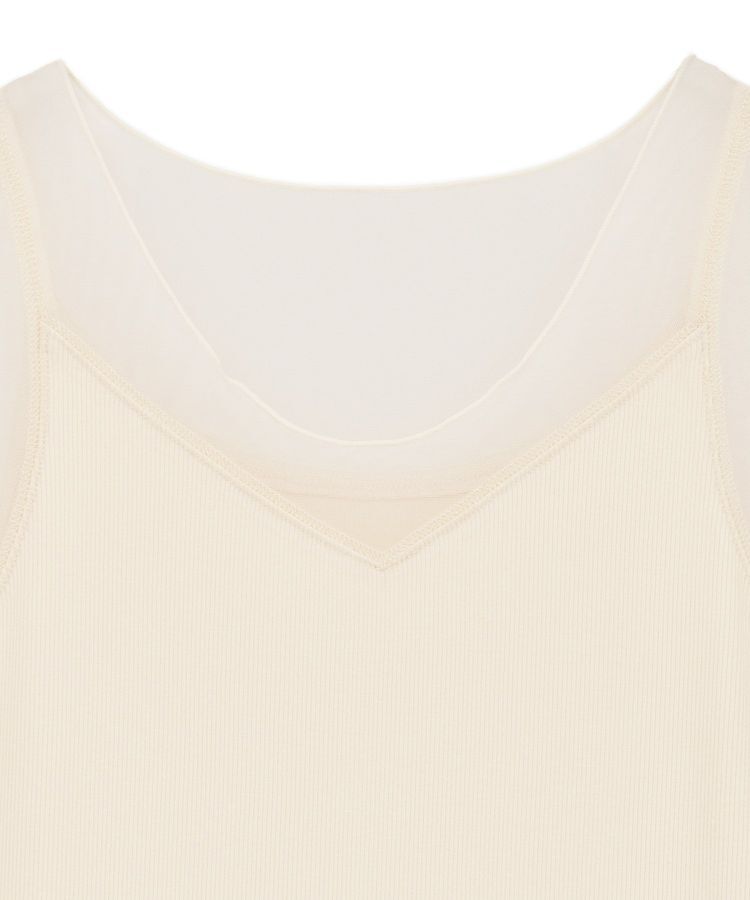 YECCA VECCA「チュールMIXリブインナー」|キャミソール|