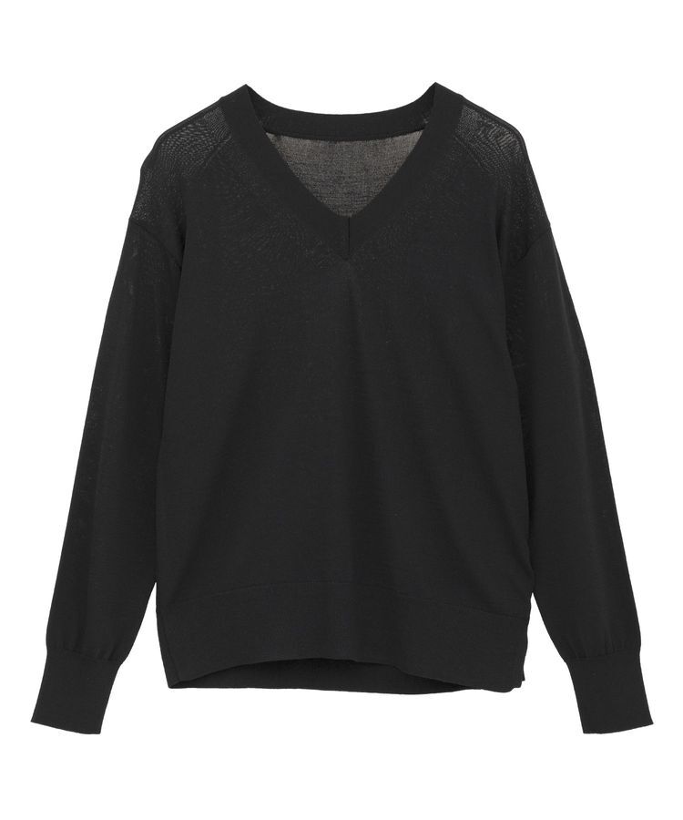 YECCA VECCA「Vネックスリットニット」|ニット・セーター|