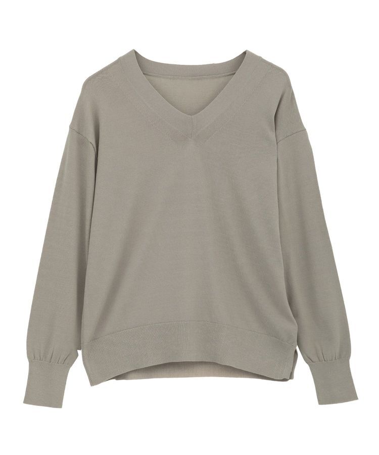 YECCA VECCA「Vネックスリットニット」|ニット・セーター|