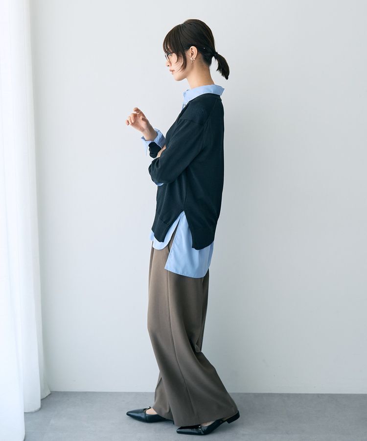 YECCA VECCA「Vネックスリットニット」|ニット・セーター|