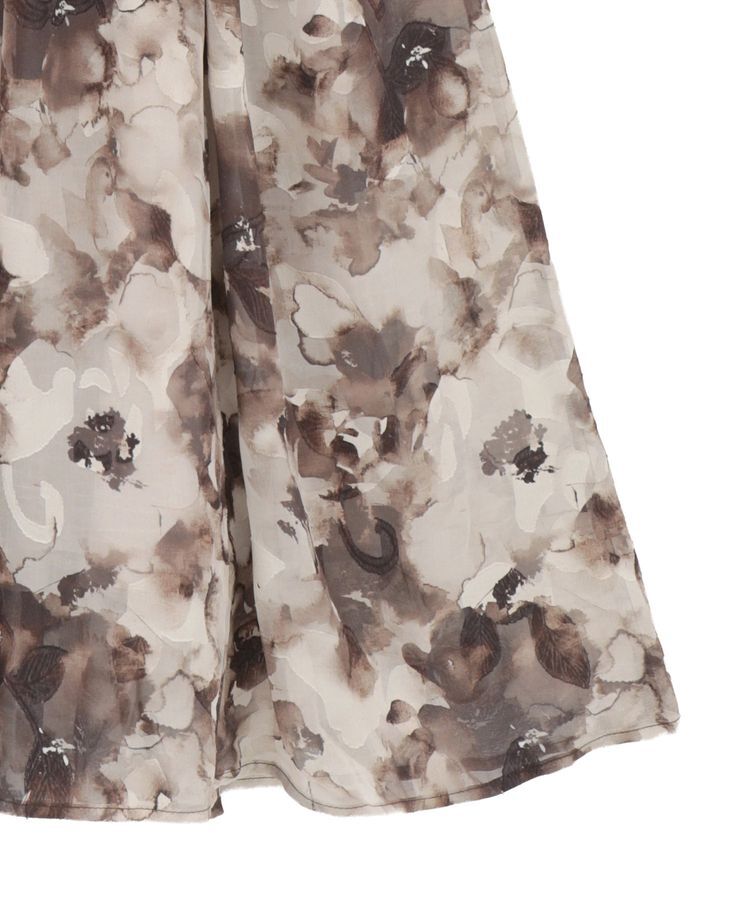 YECCA VECCA「<<追加生産>>ぼかしフラワー柄長袖ワンピース」|ワンピース|