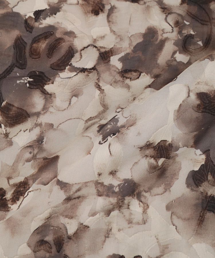 YECCA VECCA「<<追加生産>>ぼかしフラワー柄長袖ワンピース」|ワンピース|