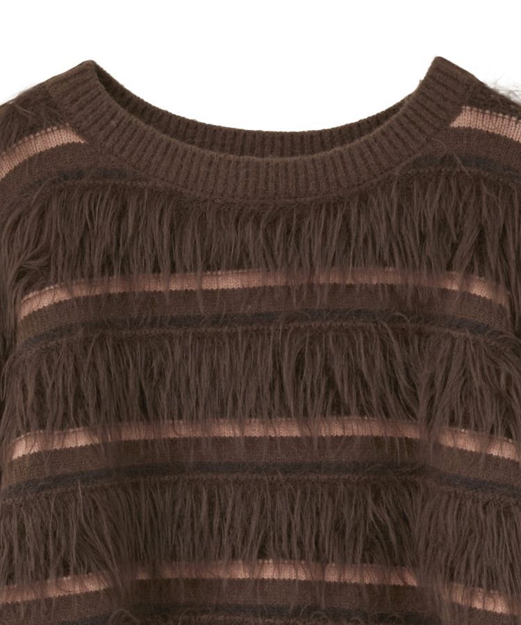 YECCA VECCA「フェザーマルチボーダーニット」|ニット・セーター|