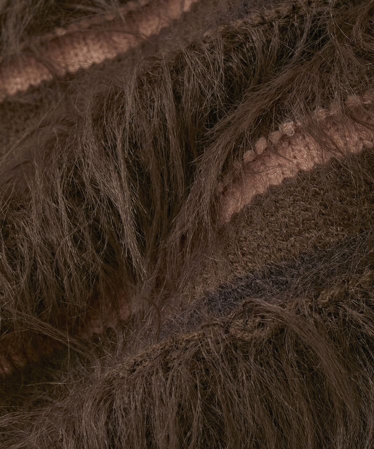 YECCA VECCA「フェザーマルチボーダーニット」|ニット・セーター|