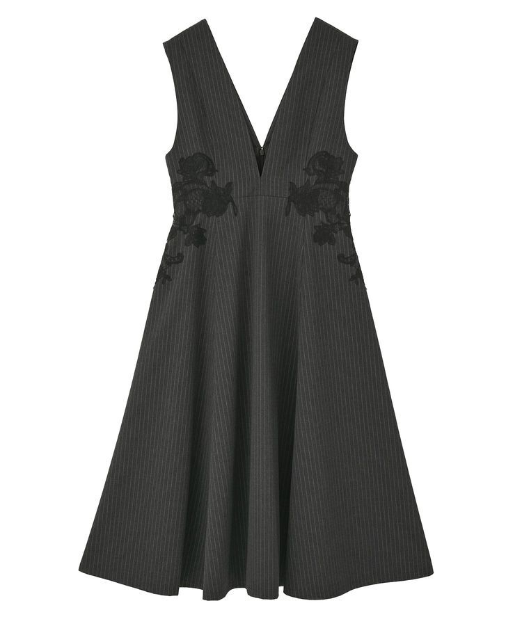 YECCA VECCA「フラワーレースジャンスカ」|ジャンパースカート|