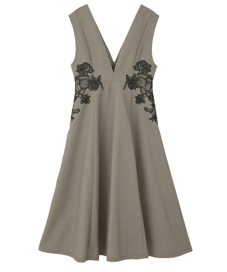 YECCA VECCA「フラワーレースジャンスカ」|ジャンパースカート|