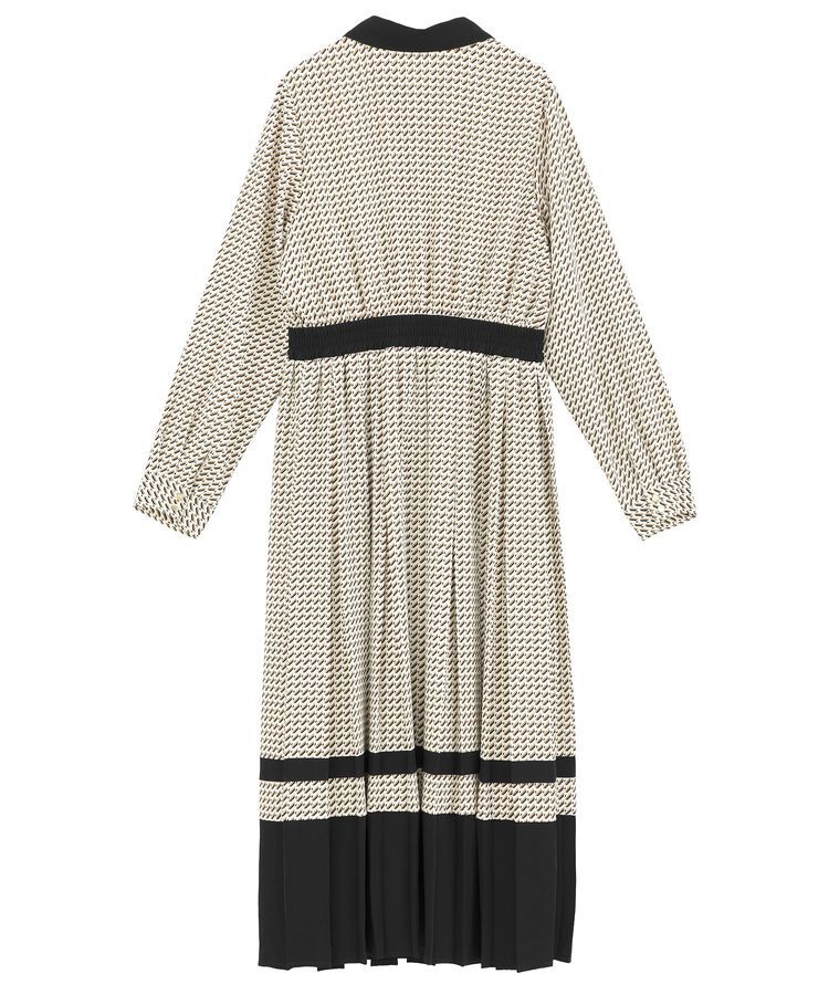 YECCA VECCA「ジオメ柄プリーツワンピース」|ワンピース|