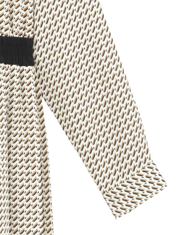 YECCA VECCA「ジオメ柄プリーツワンピース」|ワンピース|