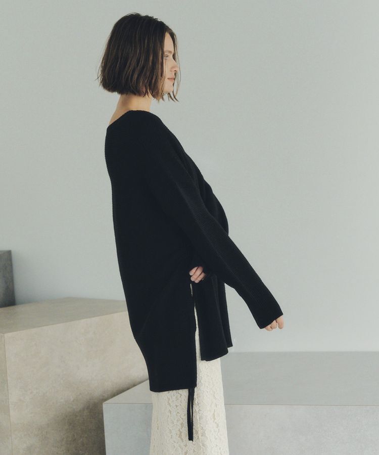 Editt by YECCA VECCA「Vネックドロストデザインニット」|ニット・セーター|