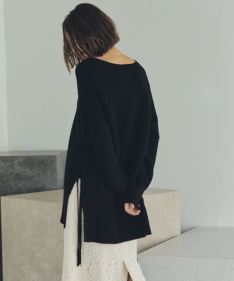 Editt by YECCA VECCA「Vネックドロストデザインニット」|ニット・セーター|
