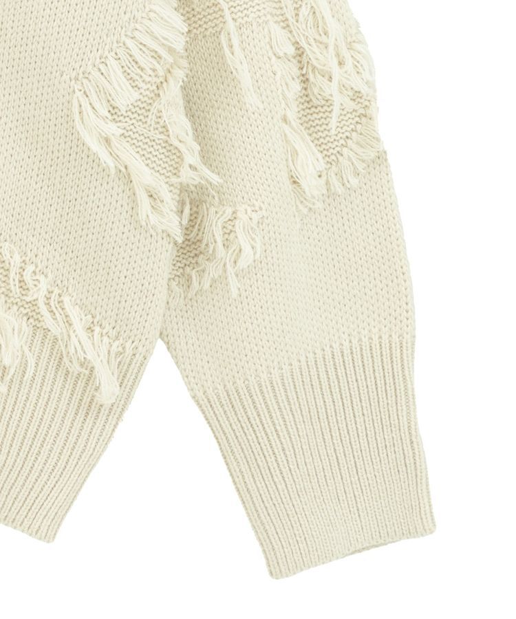 Editt by YECCA VECCA「スター柄フリンジルーズニット」|ニット・セーター|