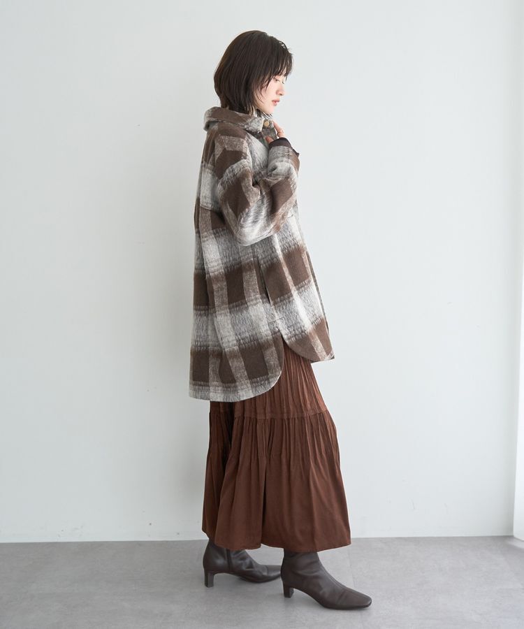 YECCA VECCA「ランダムプリーツサテンマーメイドスカート」|スカート|