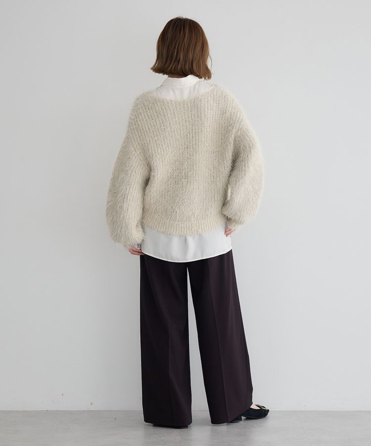 YECCA VECCA「ラメシャギーボートネックニット」|ニット・セーター|