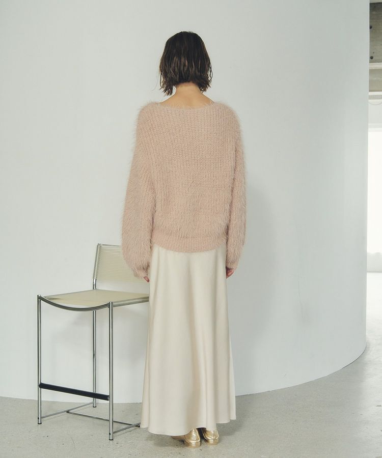 YECCA VECCA「ラメシャギーボートネックニット」|ニット・セーター|