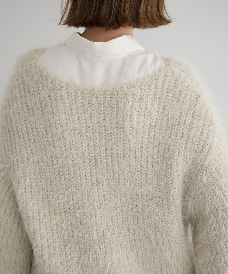 YECCA VECCA「ラメシャギーボートネックニット」|ニット・セーター|