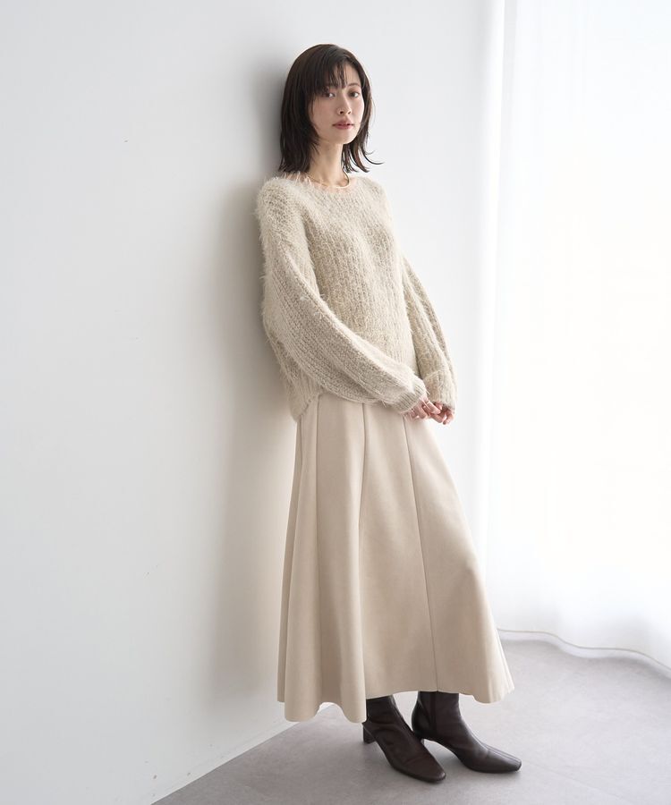 YECCA VECCA「ラメシャギーボートネックニット」|ニット・セーター|