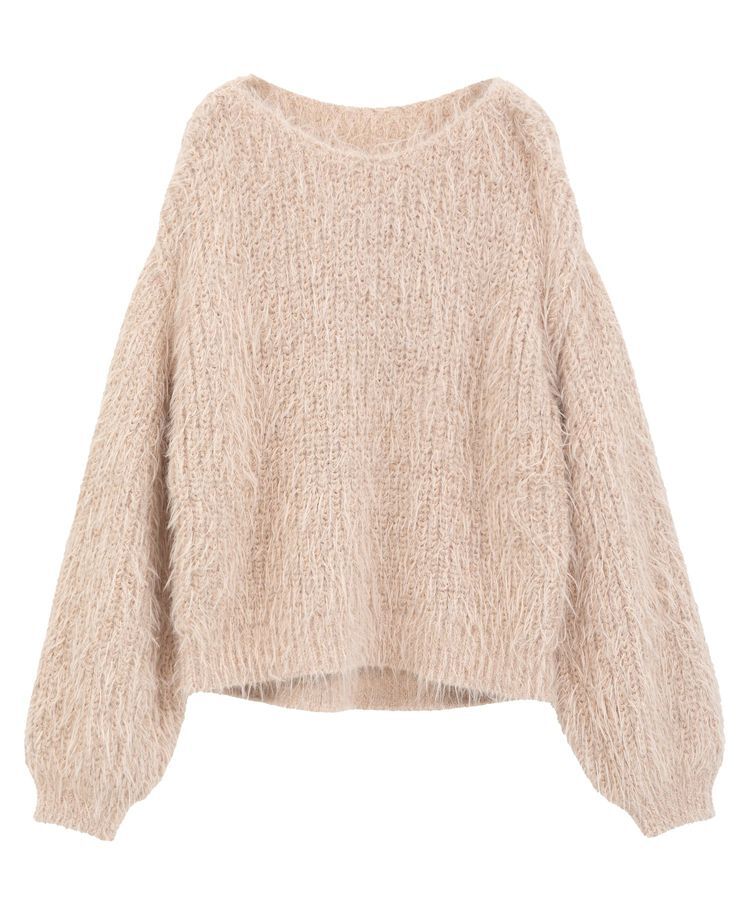 YECCA VECCA「ラメシャギーボートネックニット」|ニット・セーター|