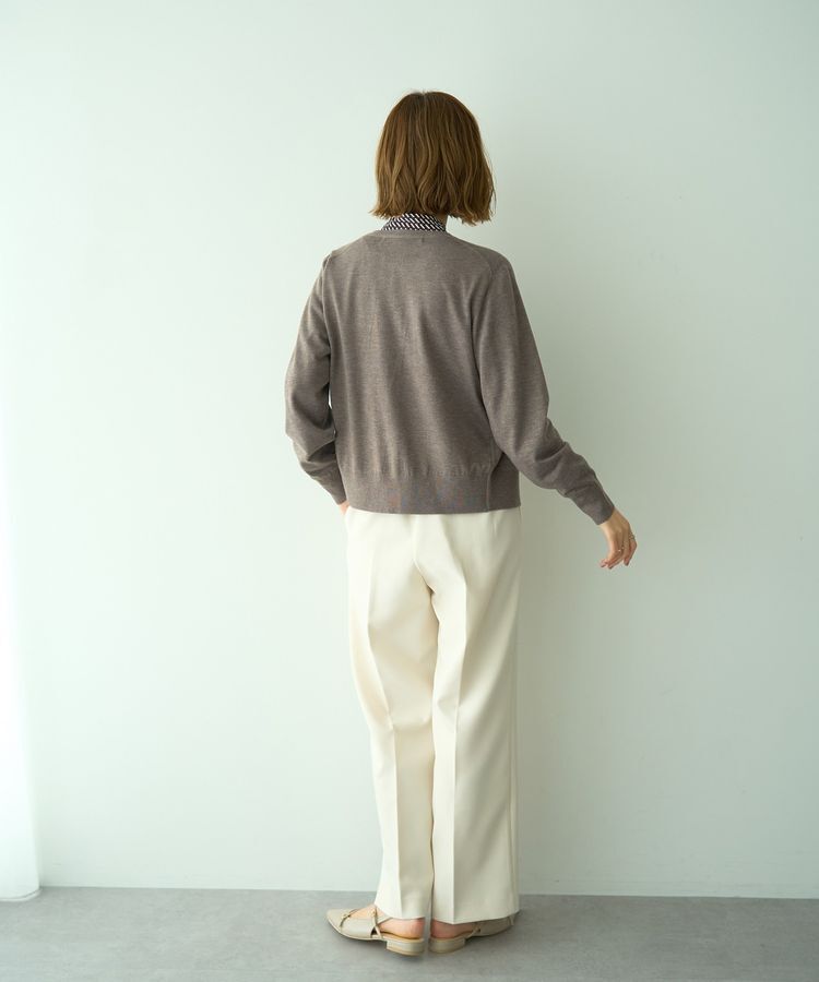 YECCA VECCA「金釦クルーネックカーディガン」|カーディガン|