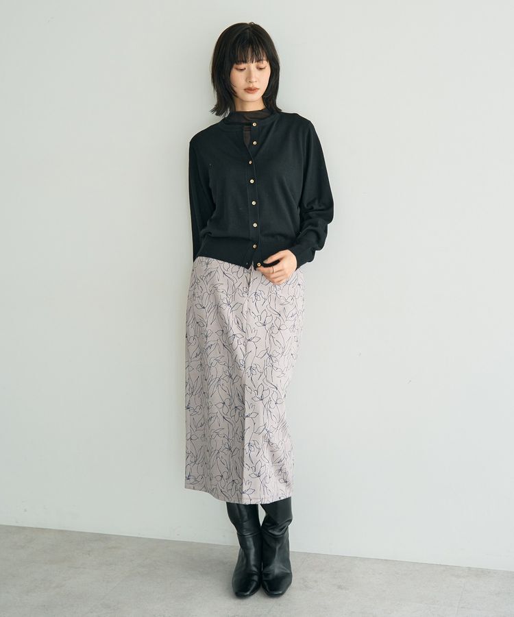 YECCA VECCA「金釦クルーネックカーディガン」|カーディガン|