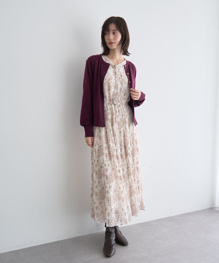 YECCA VECCA「金釦クルーネックカーディガン」|カーディガン|