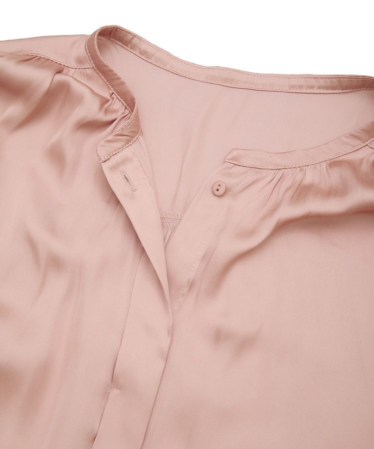 YECCA VECCA「サテンギャザーブラウス」|シャツ・ブラウス|