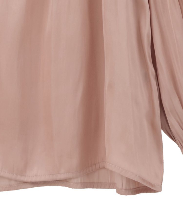 YECCA VECCA「サテンギャザーブラウス」|シャツ・ブラウス|