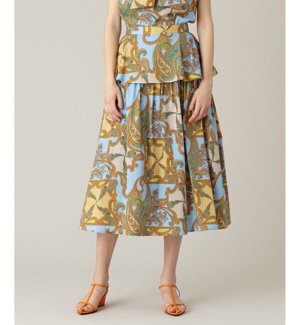 LOULOU WILLOUGHBY「【LOULOU WILLOUGHBY】RATTIペイズリーギャザースカート」|スカート|