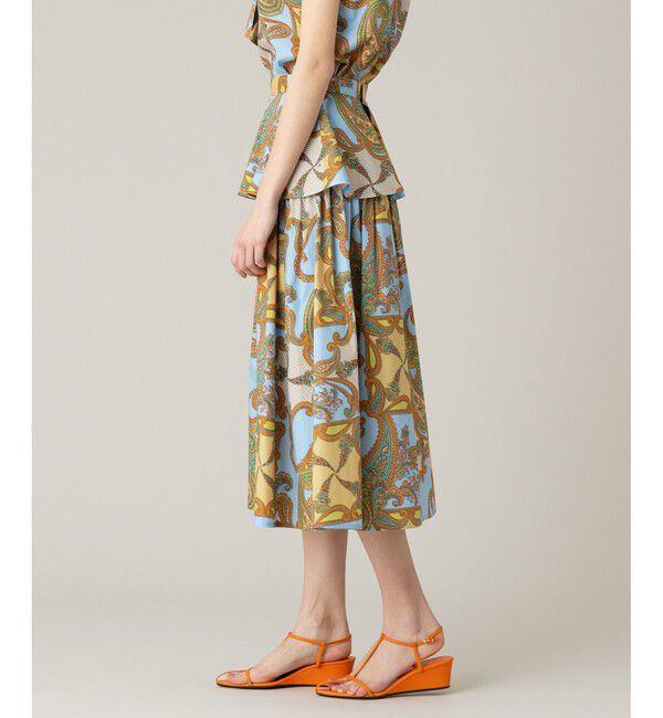 LOULOU WILLOUGHBY「【LOULOU WILLOUGHBY】RATTIペイズリーギャザースカート」|スカート|