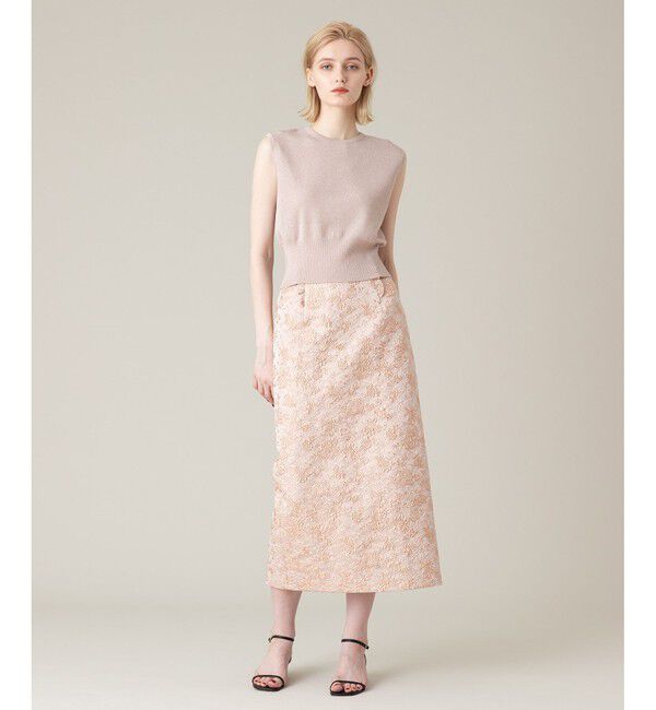 LOULOU WILLOUGHBY「【LOULOU WILLOUGHBY】ラメジャガードスカート」|タイト|