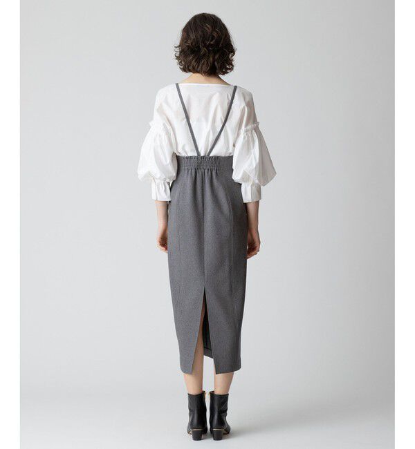 allureville「フロントジップサスペンダースカート」|ジャンパースカート|