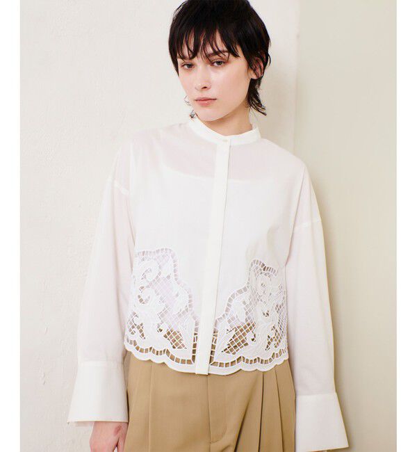 allureville「エンブロイダリーポイントシャツ」|シャツ・ブラウス|