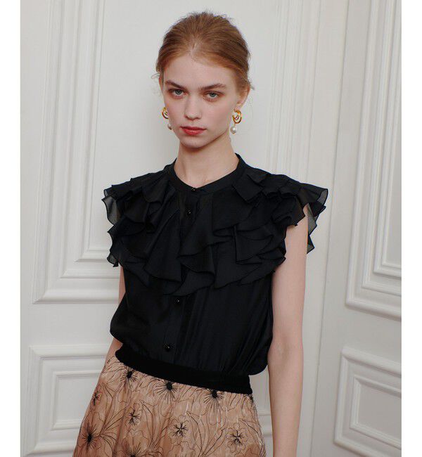 LOULOU WILLOUGHBY「【LOULOU WILLOUGHBY】ラッフルボリュームブラウス」|シャツ・ブラウス|