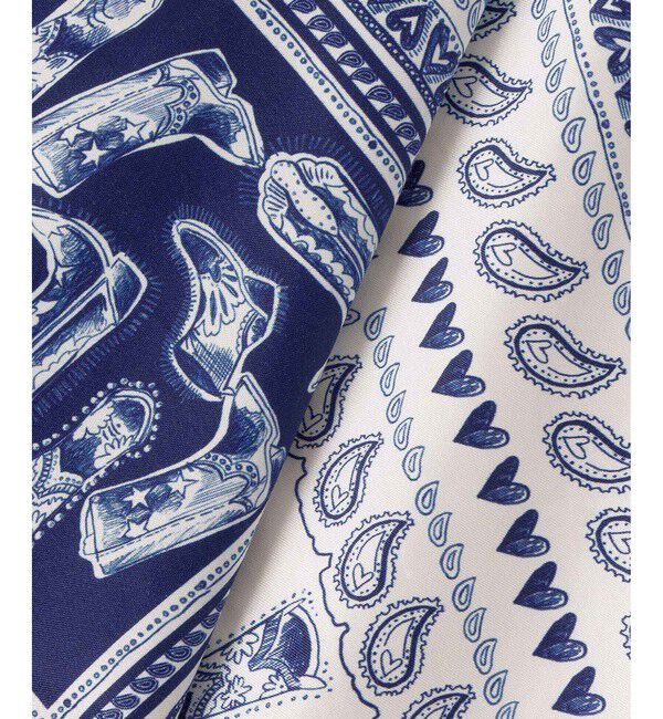 LOULOU WILLOUGHBY「【LOULOU WILLOUGHBY】ウエスタンスカーフプリントホルターネックワンピース」|ワンピース|